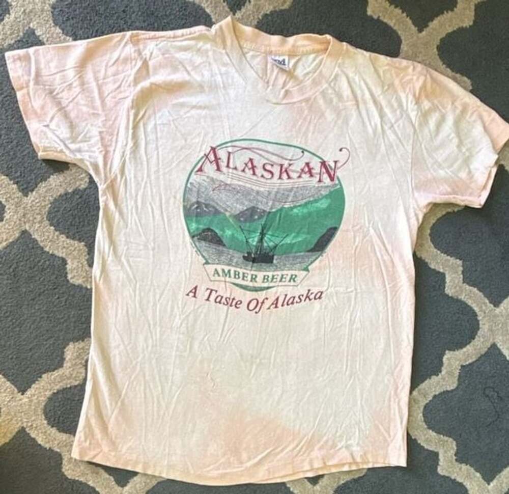 Anvil Alaskan Amber Beer T-Shirt Size L Vintage A Taste of Alaska